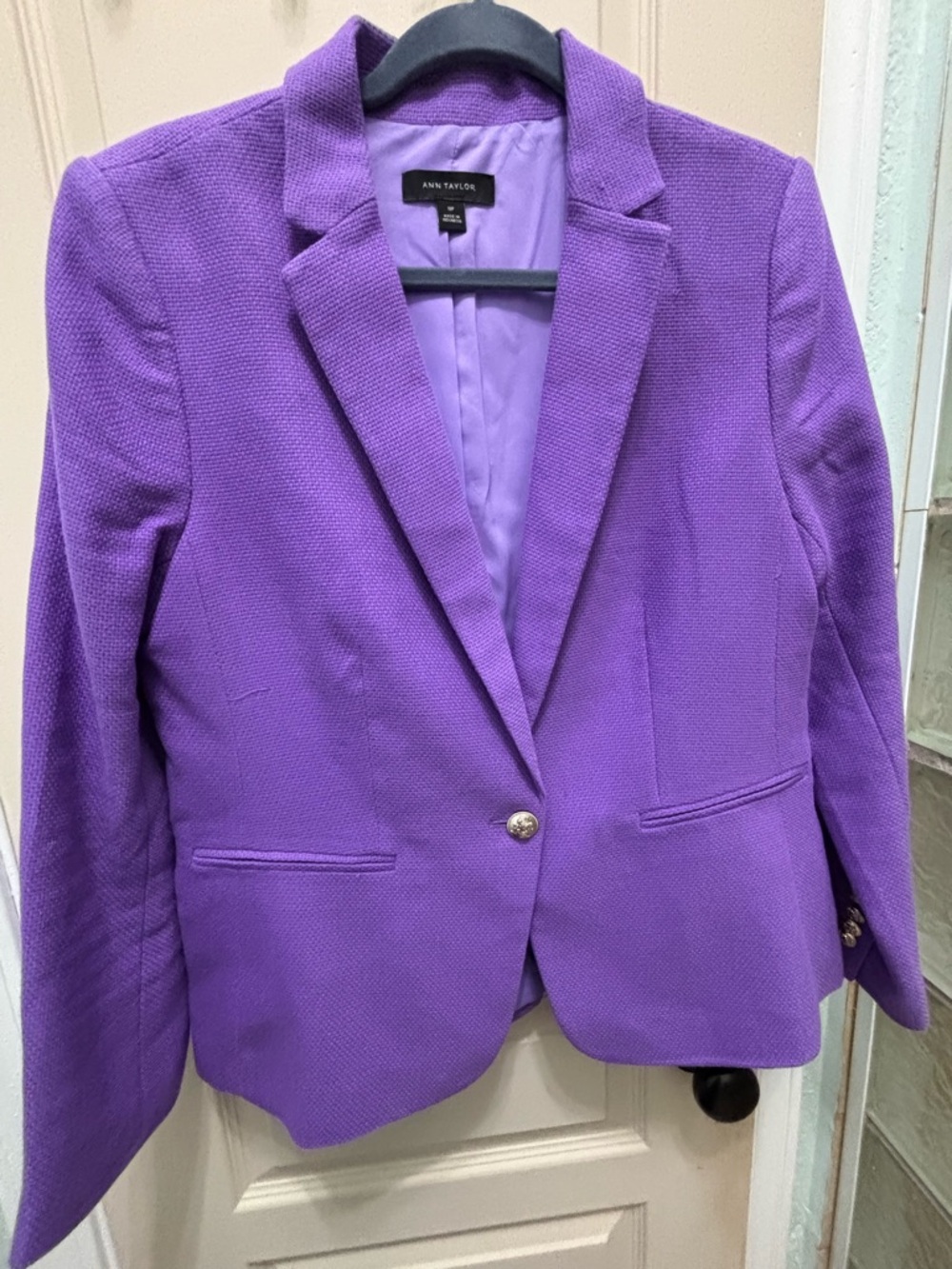 Ann Taylor Purple Women's Blazer Size 10P